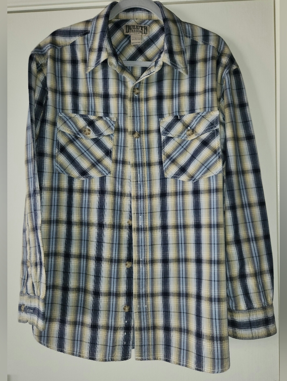 Duluth Trading Men's Plaid Shirt Size Large EUC $29